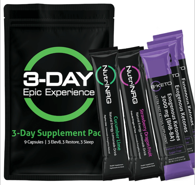 3 Day Epic Sampler With Lemonade & Keto Stix